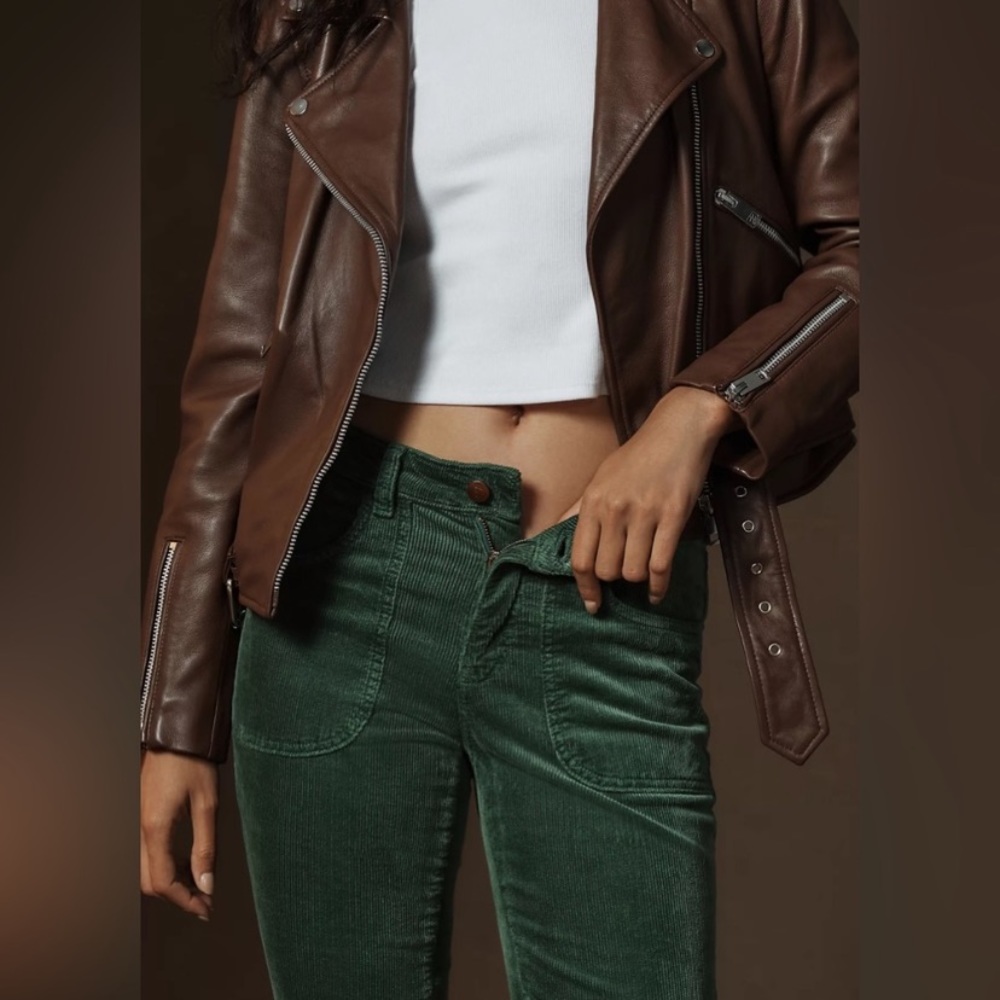 The Icon Low-Rise Corduroy Chop Pocket Flare Jeans by Pilcro